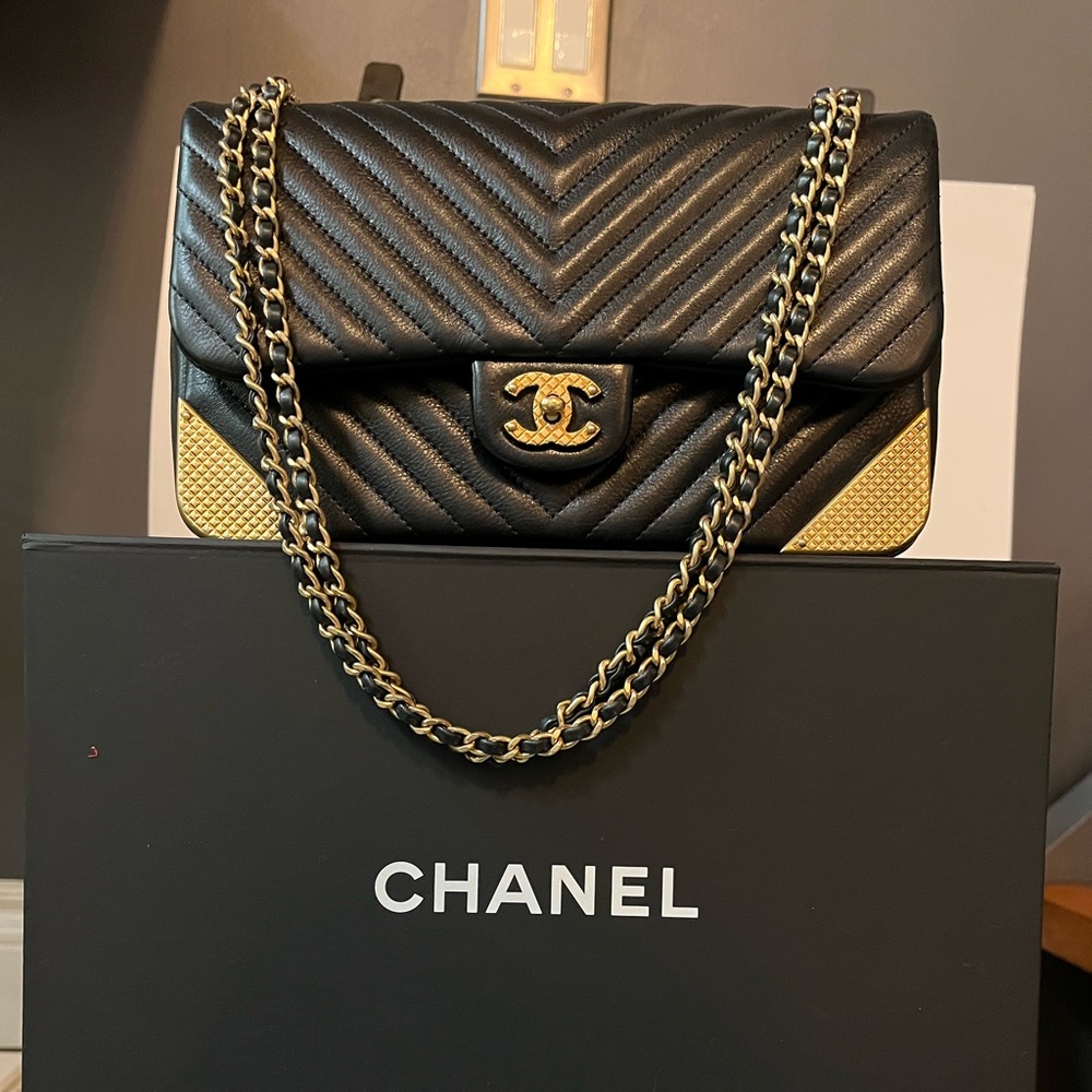 Chanel Chevron Rock The Corner Flap Bag